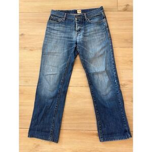 Hugo Boss Orange 31 Wind Mens Straight Leg Jeans Blue Denim 32x32 Button Fly